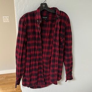 Zanerobe size M Black and red plaid flannel